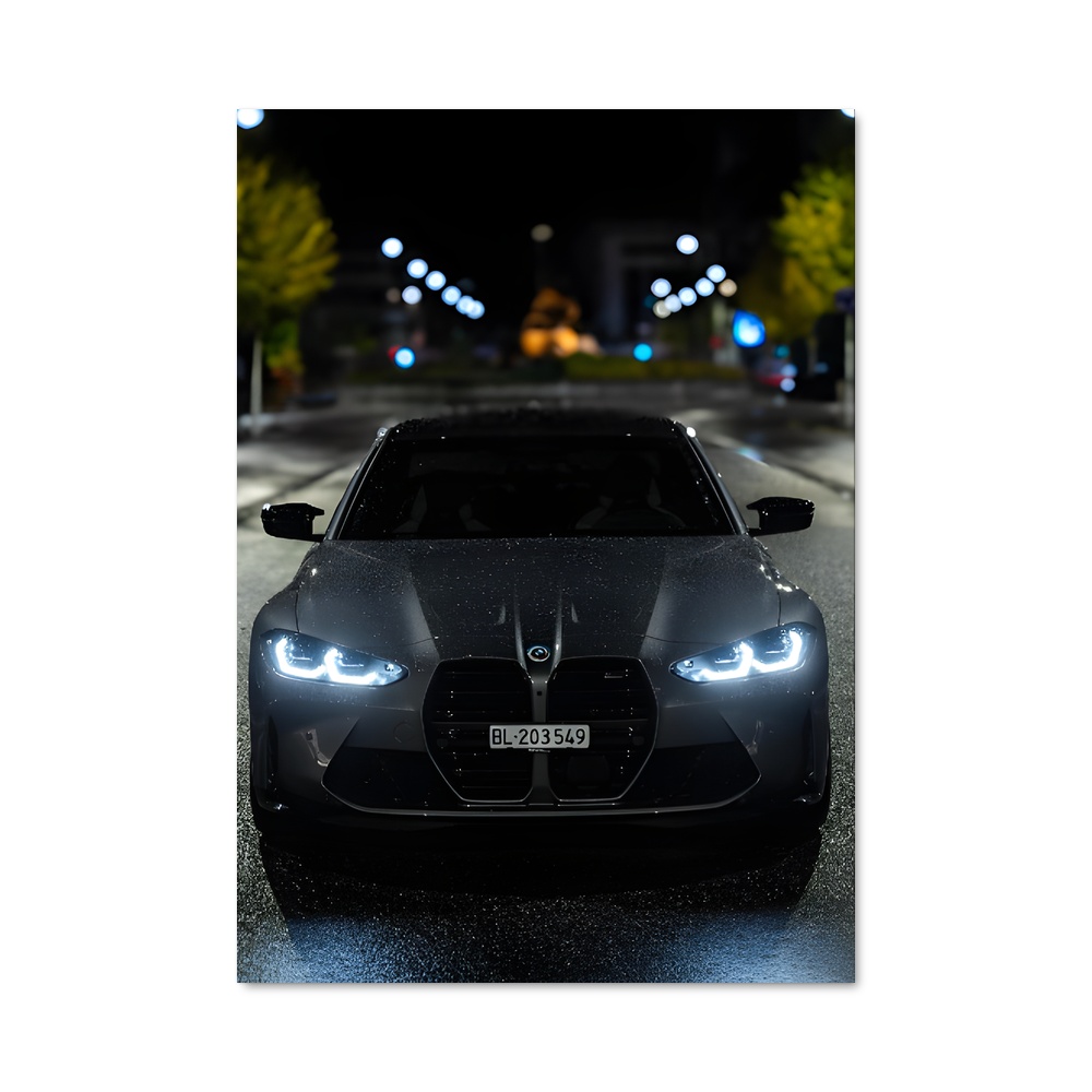 Poster Nuit Mysterieuse Bmw Ligne épurée